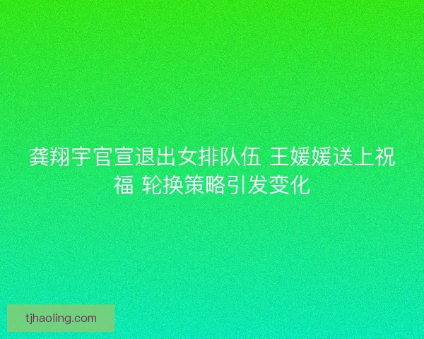 龚翔宇官宣退出女排队伍 王媛媛送上祝福 轮换策略引发变化